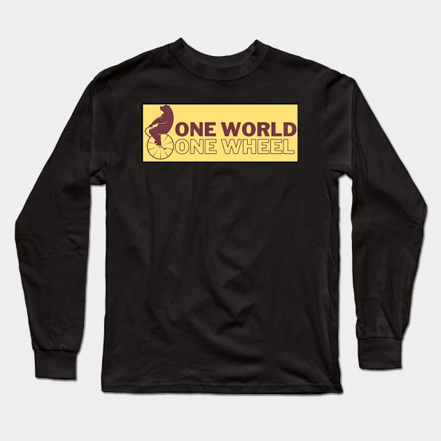 Bär Einrad one World Artist Zirkus Long Sleeve T-Shirt by Maggini Art